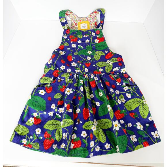Mini Boden Other - Mini Boden Strawberry Corduroy Overall Jumper Dress Nordstrom 5-6Y